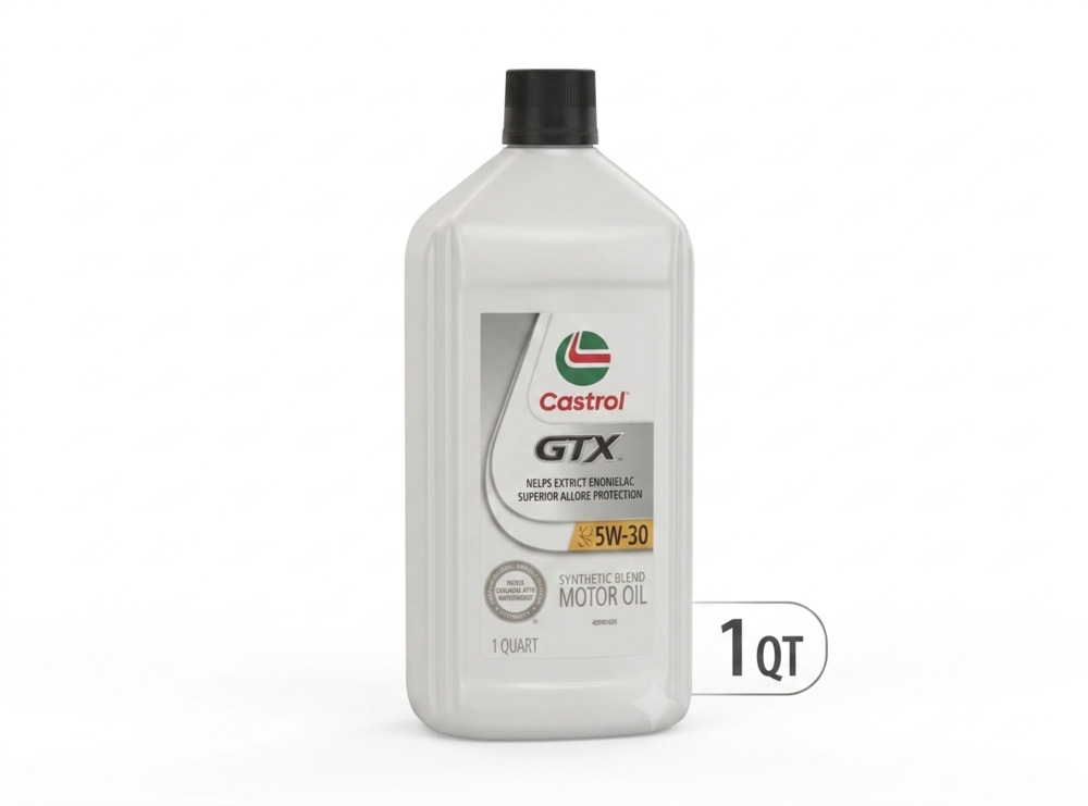 Castrol GTX 5W-30 Synthetic Blend Motor Oil 1 Quart Bottle (1 QT)